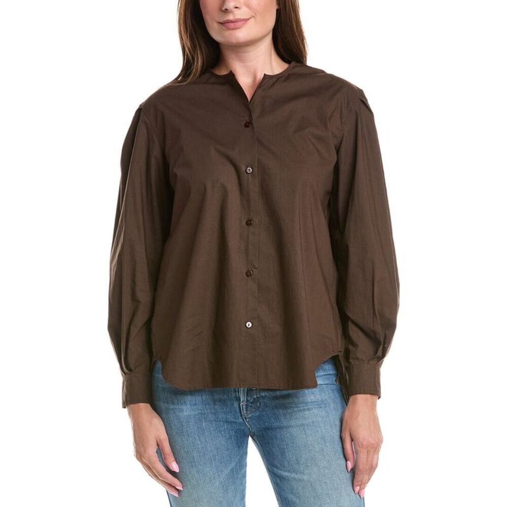 Officine Générale Womens Officine Generale Malta Shirt, Brown